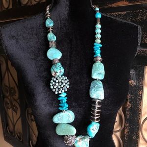 Green - Blue Turquoise Necklace